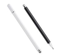Kisangel 2pcs Capacitive Stylus Pens for Touch Screens Smooth Writing Tablet Stylus Pen with Disc Tips No Charging Required Compatible with Smartphones and Tablets White Black