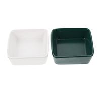 Kisangel 2Pcs Ceramic Pet Feeding Bowls Small Hamster and Guinea Pig Food and Water Dish Pure Color Mini Bowls for Small Animals