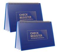 Kisangel 2pcs Check Register Book: 8.3" X 6" Transaction Records Log Notebook for Personal Transactions - Checking Account Register Book for Small Business