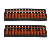 Kisangel 2pcs Chinese Abacus: 13 Column Kids Abacus - Plastic Arithmetic Counting Toys - Orange Math Learning Tool for Early Education School Supplies