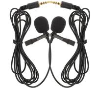Kisangel 2pcs Clip Lavalier Microphone for Video Recording Lecture Live Streaming Mic Portable Mini Lapel Mic for Interviews Conference and Vlogging