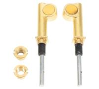 Kisangel 2pcs Copper Erhu Tuning Pegs Replacement Mechanical Shaft for Erhu String Instrument, Non-slip and Convenient to Store Accessories in Yellow