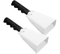 Kisangel 2pcs Cow Bells with Handles Cheering Hand Bells for Sports Events Parties Loud Percussion Instruments for Football Games Durable Stylish Noise Makers for Farm Celebrations