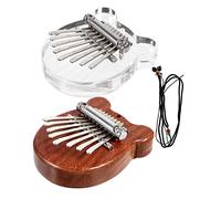 Kisangel 2pcs Cute Kalimba Mini Portable Thumb Piano for Boys and Girls Beginners Kalimba Musical Instrument for Home and Outdoor Playtime
