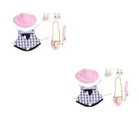 Kisangel 2pcs Cute Rabbit Hamster Vest Harness Small Pet Walking Set Dress up Outfits Fabric