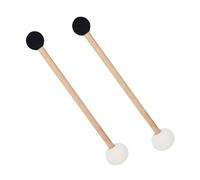 Kisangel 2Pcs Double Ended Singing Bowl Mallets Rubber Felt Instrument Mallet for Sound Bowls for Meditation and Chanting Durable Handles for Comfortable Grip