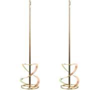 Kisangel 2pcs Drill Mixer Attachment: 19.1in Cement Mixing Paddle - Three-Blade Stirring Rod - Power Mixer for Grout Thinset Coating & Joint Compound