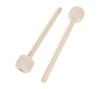 Kisangel 2Pcs Drum Mallets Sticks with Wool Felt Head and Wood Core Handle Firm and Stable Smooth Handle Musical Accessories for Bass Drum and Percussion
