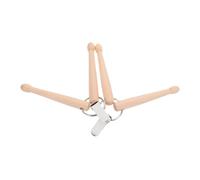 Kisangel 2pcs Drumstick Keychain Wood Mini Drum Sticks Keychain Percussion Key Ring for Drummers Keys Accessories Double Drum Stick