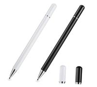 Kisangel 2pcs Dual-ended Stylus Pens with Fine Silicone Tips for Touch Screens Compatible with Tablets and Phones Quiet Precise Capacitive Tablet Pens for Writing Drawing and Browsing