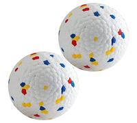 Kisangel 2Pcs Durable Tpu Dog Balls Chew for Puppies High Resilience Interactive Pet Balls for Tossing and Fetch Bite Resistant Fun to Boredom and Energy Random Color