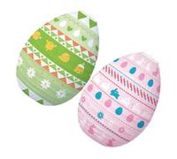 Kisangel 2pcs Easter Egg Paper Lantern Decorative Hanging Festival Lanterns Eye-catching Easy Installation Assorted Color Classic Easter Elements Indoor Porches Party Props