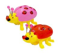 Kisangel 2pcs Electronic Ladybird with Music and Light Reusable Supplies Interactive Playthings for Early Learning and Parent Fun