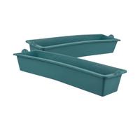 Kisangel 2pcs Feeding Trough for Livestock Chicken Plastic Poultry Feeder Goat Farm Use Water Bucket