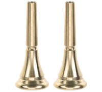 Kisangel 2pcs French Horn Mouthpiece Replacement - 2.6 Inch Deep Cup Copper Alloy Mouth Piece - Brass Instrument Spare Part for Music Concerts and Festivals