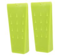 Kisangel 2pcs Green Plastic Spiked Felling Wedges for Tree Cutting Logging with High Toughness Reusable Chocks Prevent Chainsaw Pinching for Garden and Forestry Use