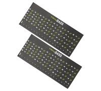 Kisangel 2pcs Guitar Fretboard Stickers for Beginner Electric Guitar Note Decals Fret Guide Label Fingerboard Sticker Reminding Tabs