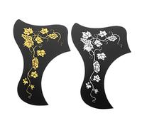 Kisangel 2pcs Guitar Pickguard Protective Board for Acoustic Guitar Scratch Plate in Gold and Silver Impact Protection