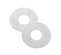 Kisangel 2pcs Guitar Toggle Switch Washer Rings Metal Control Plate For Rhythm Treble Label Stable Installation And Smooth Tone Switching