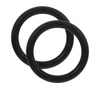 Kisangel 2pcs Gymnastic Rings Abs Workout Rings Black Plastic for Bodyweight Training Strength and Cross-training Exercises