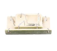 Kisangel 2pcs Hamster Bamboo Swing Made of Sturdy Iron with Assorted Colours, Providing An Elevated Place to Swing and Play for Small Pets to Reduce Boredom Random Color