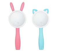 Kisangel 2Pcs Handheld Cartoon Animal Magnifying Glasses for, Portable Exploration Magnifiers with Rabbit and Kitten Designs, Sturdy Science for Kindergarten Learning and Reading