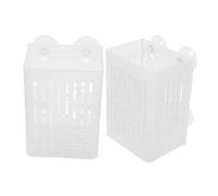 Kisangel 2pcs Hanging Aquarium Plant Holders with Strong Suction Cups Transparent Aquatic Planter Cups for Fish Tank Plant Cultivation and Water Feature Decoration Versatile and Hands