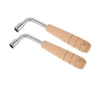 Kisangel 2pcs Harp Tuning Wrenches with Wooden Handles Hex Key Spanners for Violin Cello Harps Stainless Steel Melody Tools for Musical Instruments Maintenance