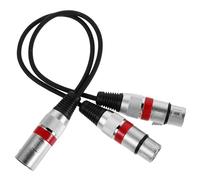Kisangel 2pcs Headphone Mic Splitter for PC Dual Female to Male Audio Adapter Y Separator Aux Converters Cable Cord for Headset Microphone Gaming Computer