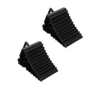 Kisangel 2pcs Heavy Duty Black Car Wheel Chocks Made of Sturdy Pp Material, Triangular Shape for Repairs, Lightweight and Portable Auto Tire Chocks that Keep Tires in Place