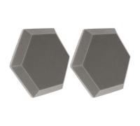 Kisangel 2pcs Hexagon Soundproof Wall Pads Acoustic Mats High-density Flame-retardant Grey Sound Dampening Panels for Indoor Studio Recording and Live Room Noise Reduction