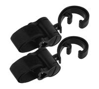 Kisangel 2pcs Hook Stroller Hanging Clips Rotatable for Diaper Bags Grocery Bags Use Prams Car Wheels
