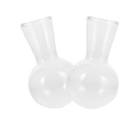Kisangel 2pcs Hydroponic Flower Pot Plant Terrarium for Home Glass Bulb Vase 3.34x1.97x1.97inch High Hardness High Temperature Resistance Creative and Simple Style