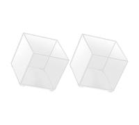 Kisangel 2pcs Hydroponic Planter Vessel Transparent Desktop Decor for Plants Container Water-based Plant Care for -landscape Decoration