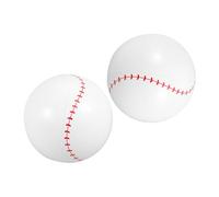 Kisangel 2pcs Inflatable Baseballs Durable PVC Beach Playing Balls for Outdoor Indoor Fun Lightweight Easy to Carry for Games Parties and Pool Activities