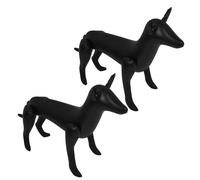 Kisangel 2Pcs Inflatable Dog Mannequin Display Stand Black PVC Pet Clothing Model for Store Counter Boutique Trade Show, 0.18Mm Sturdy Dog Clothing Rack Suitable for Pet Clothes Display