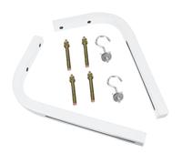 Kisangel 2pcs Iron Projector Screen L-bracket Wall Mount Holder Compatible with Manual and Projector Screens for Concrete and Wood Walls White L-shape Support