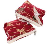 Kisangel 2pcs Key Bags Vintage Mini Coin Purses Set, Zippered Cloth Small Coin Pouch with Compact and Portable Design, Chic Japanese Retro Style for On-the-go Use