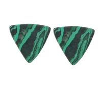 Kisangel 2pcs Large Triangle Guitar Picks Green Emerald Finger Protectors Bass Plectrums for Guitar Practice and Performance