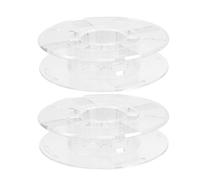 Kisangel 2pcs Lightweight Plastic 3D Printer Filament Spools, Portable Empty Reusable Reel, Ideal for Workshop and Industrial Printing