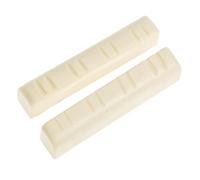 Kisangel 2pcs Mandolin String Nuts Replacement Set in White Abs Material to Improve Sustain and Tone, Suitable for Mandolin Players, for Families and Friends
