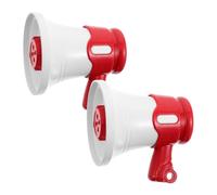 Kisangel 2Pcs Mini Megaphone Toy for Boy Girl Portable Loud Speaker with Keychain Clear Sound for DIY Projects Team Backpack Tags Birthday Graduation Presents