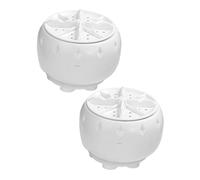 Kisangel 2pcs Mini Portable Turbo Washing Machine with USB Table Top Washer for Rv and Apartment Fully Automatic Deep Cleaning Laundry