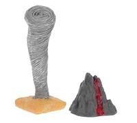 Kisangel 2pcs Miniature Volcano Tornado Models Educational Sand Table for Interactive Natural Disaster Teaching Props for Indoor Outdoor Use