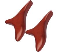 Kisangel 2pcs Multi-Function Rosewood Guasha Board with Smooth Edges for Face and Neck, Daily Use Lymphatic Massager and Skin Scraper, Portable Deep Tissue Massage Tool for Anti-Aging