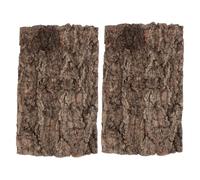 Kisangel 2pcs Natural Cork Bark Terrarium Background Board for Reptile Tanks Snake Spider Habitats Home Office Decor 40x25cm