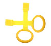 Kisangel 2pcs Nursery Cot Pull Rings Toddler Cot Handle Rings Baby Crib Stand up Learning Pull for Infant Walking Support Development Yellow