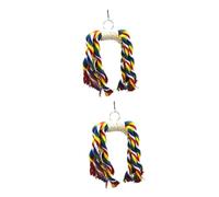 Kisangel 2pcs Parrot Chewing Toy Bird Perch Stand Parrot Play Stand Bird Plaything Cockatiel Molar Toys Birdcage Stands Parrot Chew Toy Bird Cage Accessories Cockatiel Chew Tots Toys Cotton