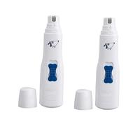 Kisangel 2pcs Pet Electric Nail Clipper for Dogs Professional Nail Trimmer Low Noise Motor Easy to Use for Puppies and Cats