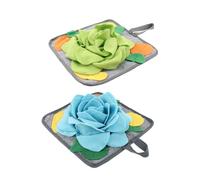 Kisangel 2pcs Pet Slow Feeding Mat Rabbit Intelligence Toy Polar Fleece Foraging Mats Relieve Stress